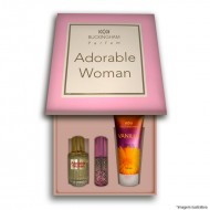 Kit Adorable Woman Perfume 30ml + 15ml + Creme 100ml