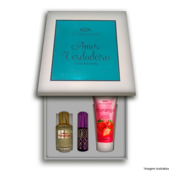 Kit Amor Verdadeiro Cleide Perfume 30ml + 15ml + Creme 100ml