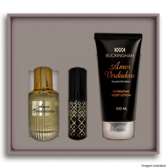 Kit Amor Verdadeiro Ricardo Perfume 30ml + 15ml + Creme 100ml