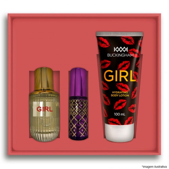 Kit Girl Feminino Perfume 30ml + 15ml + Creme 100ml