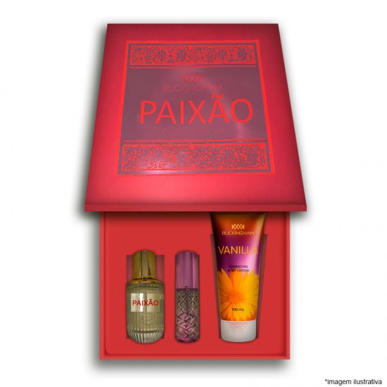 Kit Paixão Feminino Perfume 30ml + 15ml + Creme 100ml